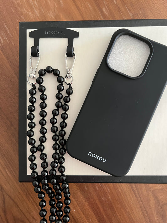 Black Cover & Natural Onyx Strap