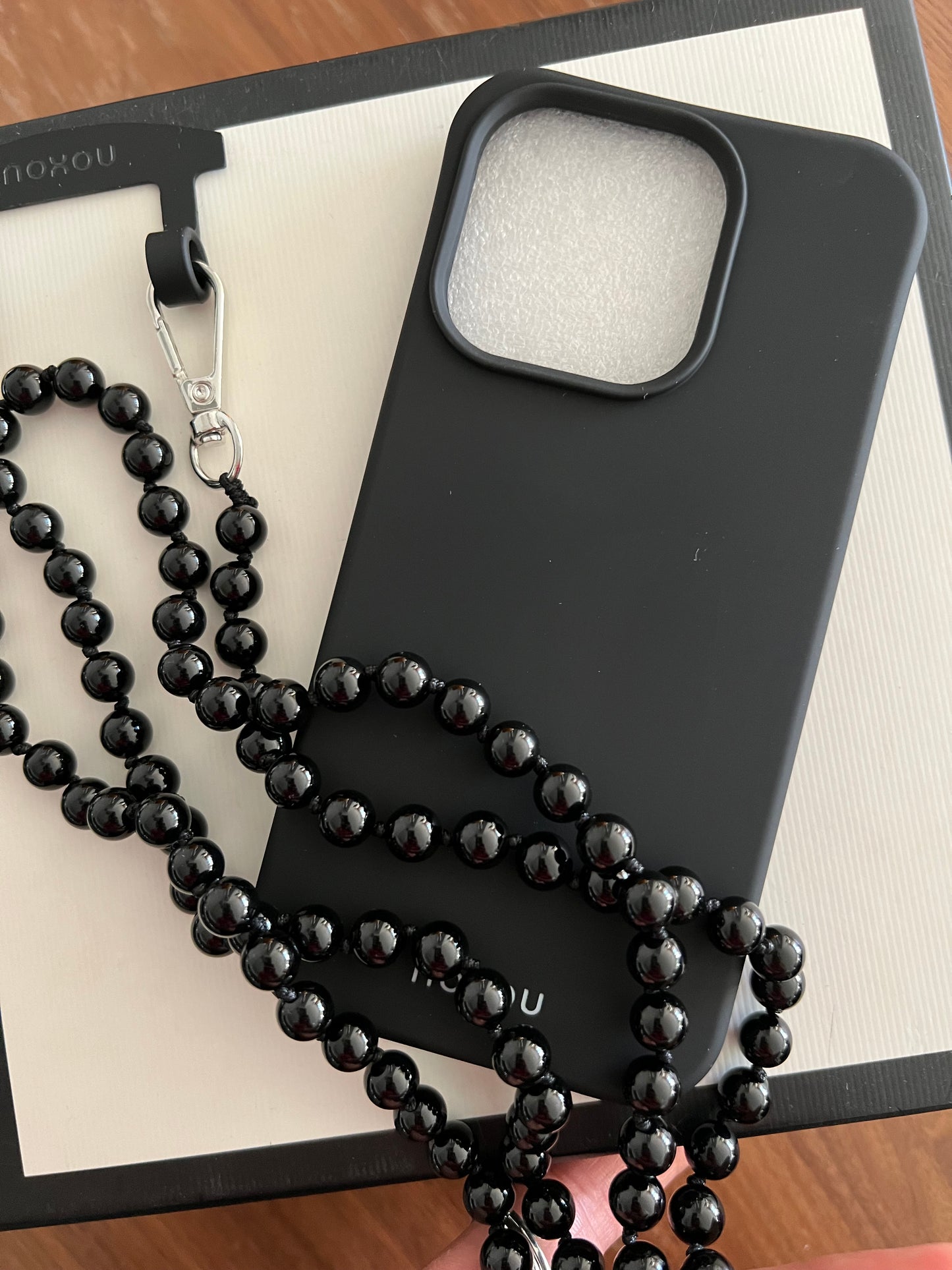 Black Cover & Natural Onyx Strap